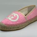 Gucci Shoes | Gucci Gg Logo Monogram Terry Espadrilles Flats Shoes | Color: Pink | Size: 39.5eu