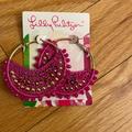 Lilly Pulitzer Jewelry | Lilly Pulitzer Pink Hoop Earrings | Color: Pink | Size: Os
