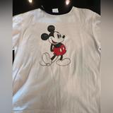 Disney Tops | Disney Unisex Mickey Mouse T-Shirt Size Large. | Color: Blue/White | Size: L