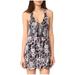 Free People Dresses | Free People Washed Ashore Floral Cross Back Mini Dress Size Xs | Color: Black/White | Size: Xs