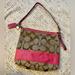 Coach Bags | *Barely Used* Vintage Hot Pink & Tan Coach Medium To Large Sized Shoulder Purse | Color: Pink/Tan | Size: Medium