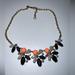 J. Crew Jewelry | J. Crew Crystals Floral Statement Necklace Ln | Color: Blue/Orange | Size: Os