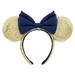 Disney Accessories | Disney Parks 2022 Minnie Mouse Gold & Blue 50th Anniversary Ears Headband New | Color: Blue/Gold | Size: Os