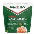 SCI-MX Pro-V Gain - 100% Vegan Salted Caramel Flavour Soy Protein Powder Isolate + B12 + Magnesium - Muscle Growth & Maintenance - Low Sugar, Non-GMO - 2.2KG (49 servings) 33g of protein per serving
