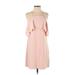 Zara W&B Collection Casual Dress - Mini Halter Sleeveless: Pink Print Dresses - Women's Size Small