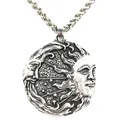 Collier pour homme avec pendentif Ouija amulette solaire Luna Wicca spirituel païen bijou ancien