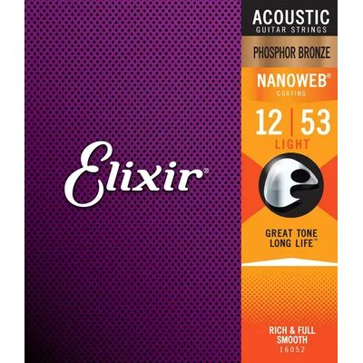 Elixir-Cordes JES acoustiques Phxing ou bronze 16052 cordes avec revêtement Nanoweb légères