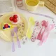 Cuillère à fourchette en plastique coréen et japonais cuillère à fourchette en acrylique cassée