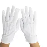 Gants de Cosplay pour majordome de couleur noire une paire de gants blancs pour Halloween