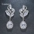 Emmaya – boucles d'oreilles en zircon cubique pour femmes breloque de luxe Marquise grappe de