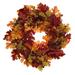 Fall Wreath Silk Fall Oak Leaf Front Door Decor- 24" - 24 Inches