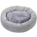 Extra Amazingly Luxury Soft Fluffy Comfort Pet Dog Cat Rabbit Bed Fluffy Calming Self Warming Soft Donut Cuddler Cushion Pet Bed For Small Medium Animals Round S Gray
