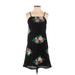 Zara TRF Casual Dress - Mini Square Sleeveless: Black Print Dresses - Women's Size Small