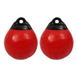 2X Heavy Duty PVC Boat Ball Round Anchor Buoy Dock Bumper Ball Inflatable Protection Marine Mooring Buoy Red