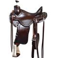 87BH 15 In Western Horse Saddle American Leather Ranch Roping Trail Hilason Dark Brown