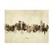 Michael Tompsett Athens Greece Skyline Vintage Canvas Art