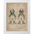 CAG 25x32 White Modern Wood Framed Museum Art Print Titled - Patent Document of a Doll