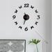 Wovilon Butterfly Mirror Wall Clock Diy Wall Clock 3D Mirror Surface Sticker Home Office Decor Clock