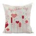 Hxroolrp Valentines Day Decorations Pillow Case Valentine s Day Linen Pillowcase Printing Sofa Cushion Home Decoration 45 x 45cm