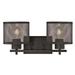 Westinghouse Lighting 6370900 2 Light Wall Fixture with Mesh Shades - Oil Rubbed Bronze