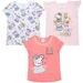 Peppa Pig Toddler Girls 3 Pack T-Shirts White/Pink 4T