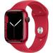 Open Box APPLE WATCH SERIES 7 GPS 41mm RED ALUMINUM CASE WITH RED SPORT BAND