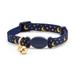 Moon & Star Breakaway Cat Collar, Large/X-Large, Blue / Yellow