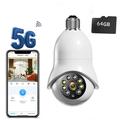 2MP Light Bulb Camera Security Camera Wireless 5GHz Smart Home Dome Security Cameras 360Â° Pan/Tilt Indoor Outdoor Security Camera Motion Detection Night Vision for Home Kid Pet Nancy Security