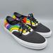 Vans Shoes | New Mens Vans Authentic Refract Black/True White Multicolor Rainbow Sneaker Shoe | Color: Black/White | Size: Various