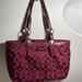 Coach Bags | Euc Coach Tote Bag Signature Canvas Burgundy | Color: Purple | Size: Os