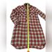 Madewell Tops | Madewell Women's Daywalk Flannel Shirt Dress Red Fairfax Plaid Size Xxs Tunic | Color: Black/Red | Size: Xxs