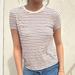 Madewell Tops | Madewell Striped Short Sleeve T-Shirt | Color: Cream | Size: S