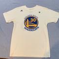 Adidas Shirts | Golden State Warrior Curry T Shirt New Without Tag | Color: White | Size: M