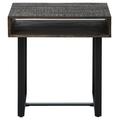 Signature Design by Ashley Kevmart Solid Wood Trestle End Table Wood in Black/Brown/Gray | 24.5 H x 24 W x 20.13 D in | Wayfair T828-3