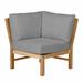 Summer Classics Club Teak Sectional Corner Outdoor Chair Wood in Brown/White | 31.5 H x 33.5 W x 33.5 D in | Wayfair 28444+C640H440N