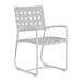 Summer Classics Catalina Outdoor Arm Chair in Gray/White | 36 H x 21 W x 25 D in | Wayfair 4101104