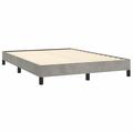 Ebern Designs Latique Bed Frame Upholstered Platform Bed w/ Wooden Slats Support Velvet Wood in Gray | 9.8 H x 77.2 W x 85 D in | Wayfair