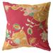 Red Barrel Studio® Throw Square Pillow Cover & Insert Polyester/Polyfill blend in Red/Orange | 18 H x 18 W in | Wayfair