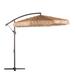 Arlmont & Co. Buendia Thatched Cantilever Umbrella Metal | 99.6 H x 117.6 W x 117.6 D in | Wayfair 99799E5BA29043F9A14AAC6833689715