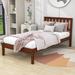 Red Barrel Studio® Caraleigh Twin Size Wood Platform Bed w/ Slat Support Wood in Brown | 37 H x 42 W x 79 D in | Wayfair
