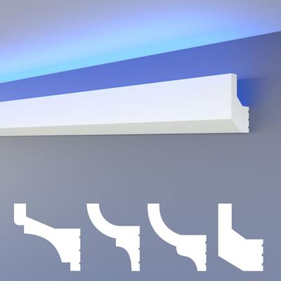 Led Stuckleisten klassisch, indirekte Beleuchtung Deckenleisten xps Styropor: HLED-4 - 40x60 mm,