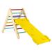 3-in-1 Wooden Climbing Triangle Set Triangle Climber with Ramp - 34" x 19" x 29" (L x W x H)