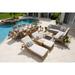 Laguna 16 Piece Wood Outdoor Patio Furniture Combination Set in Eucalyptus