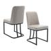 Guyou Modern Dining Chair Set of 2 Faux Leather Upholstered Side Chair with High Back and Metal Frame for Living Room Dining Room Cream