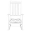 UBesGoo Rocking Chairs Wood Porch Furniture Outdoor Indoor Wood Rocker White