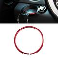 Xotic Tech Red Aluminum Alloy Remote Control Key Cover Ring Rim Surrounding Compatible with Mini Cooper JCW R55 R56 R57 R58 R59 R60 R61