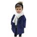 Toddler Kids Baby Girls Boys Plaid Coat Elegant Notched Collar Double Jacket Wool Coat Trench Coat