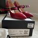 Gucci Shoes | Gucci Hibiscus Red Leather Sylvie Mary Jane Pumps (Eu 36.5) | Color: Red | Size: 6.5