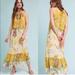 Anthropologie Dresses | Anthro One September Paradiso Koi Fish Maxi Dress Size Xsp Extra Small Petite | Color: Yellow | Size: Xsp