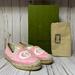 Gucci Shoes | Gucci Pilar Gg Espadrille Flat Pink Sz 37.5 / 7.5 | Color: Pink | Size: 7.5